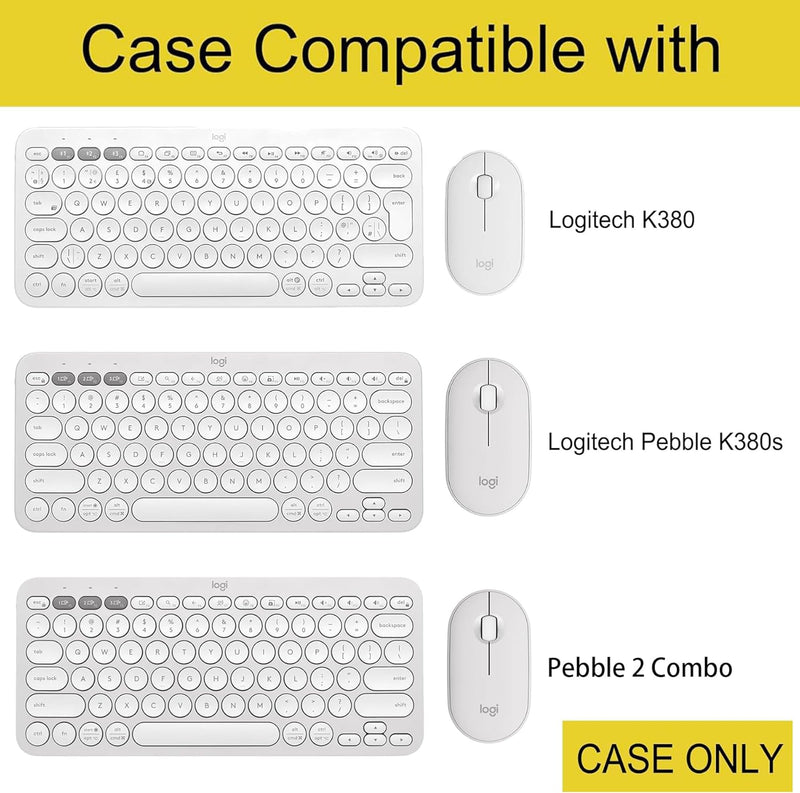 co2CREA Hart case Tasche für Logitech K380 /Pebble Keys 2 K380s Kabellose Bluetooth-Tastatur Pebble