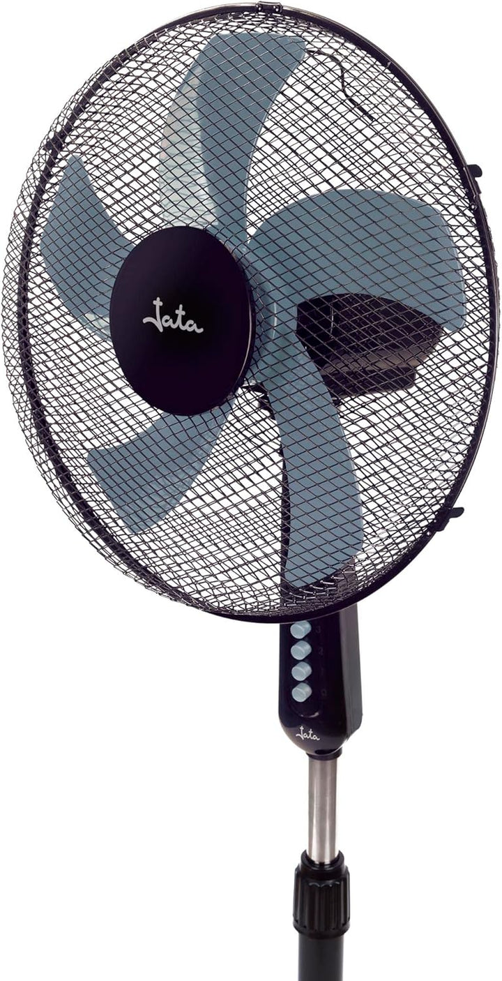 Jata JVVP3135 Standventilator mit 3 Geschwindigkeiten, höhenverstellbar, schwenkbar, neigbar, leise,