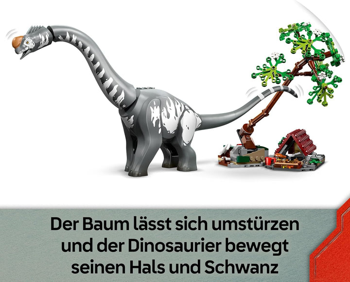 LEGO Jurassic World Raptor & Titanosaurus: Grosse Fährtensuche – 2 Spielzeug Dinosaurier Figuren, EI