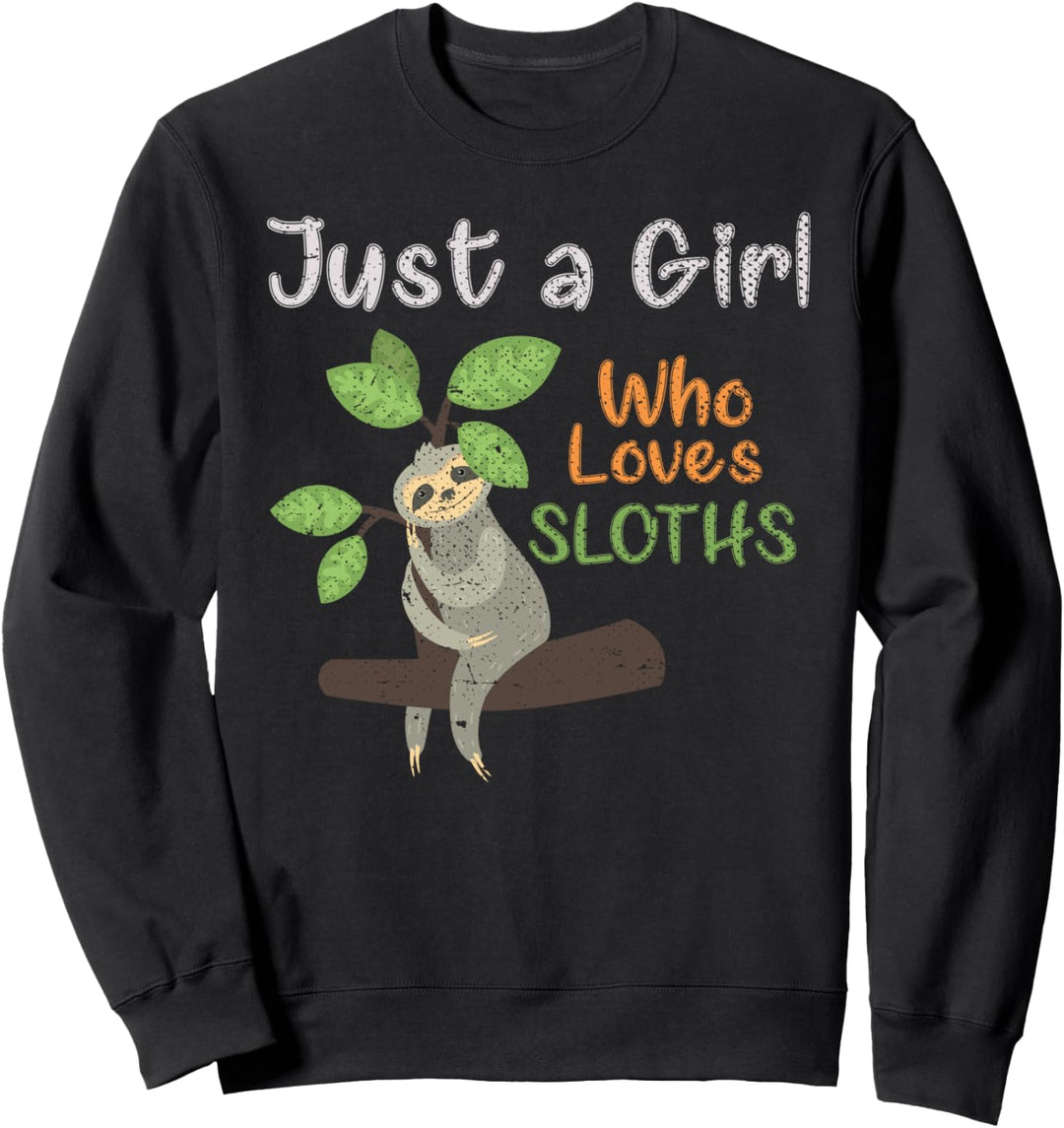 Nur ein Mädchen das Faultiere liebt Tropen Tier Faultier Sweatshirt