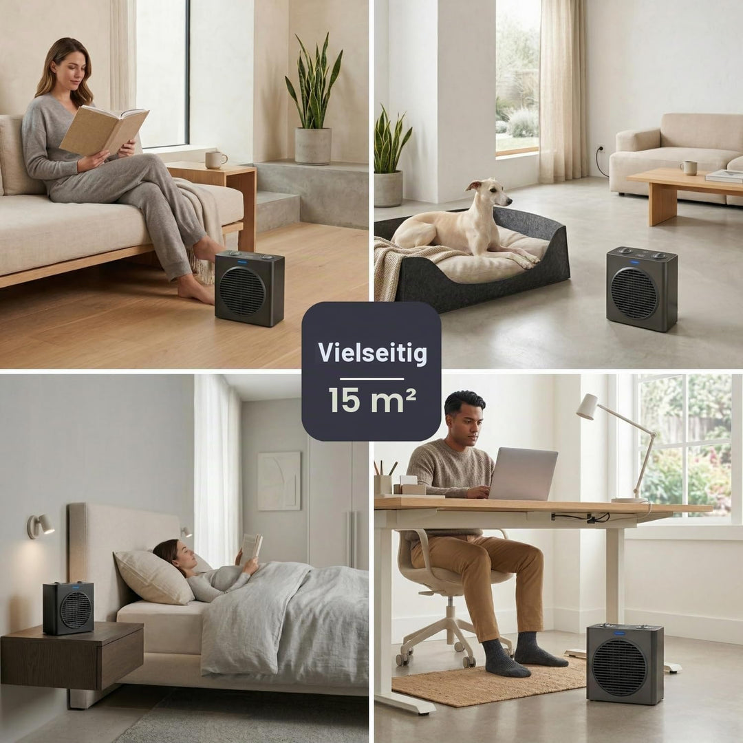 Black+Decker ES9460040B BXSH1500E Keramik-Heizlüfter, Schwarz 1500W | Kompakt, 1500W | Kompakt