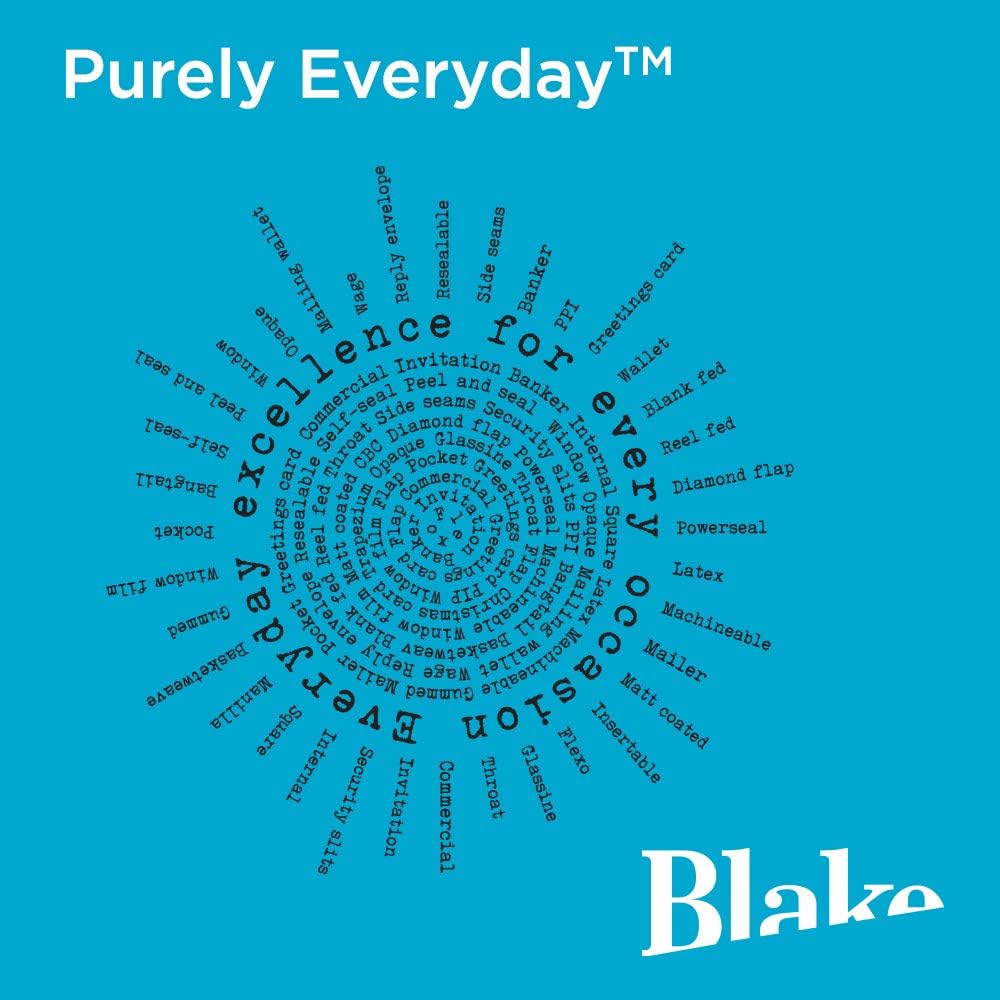 Blake Envelopes Purely Everyday 25885RH Briefumschläge Haftklebung Mit Rechtes Fenster Weiss DL 110