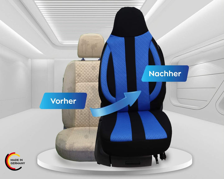 BREMER SITZBEZÜGE Mass Piloten Auto Schonbezüge kompatibel mit VW Up Fahrer &amp; Beifahrer ab 2011 / Au