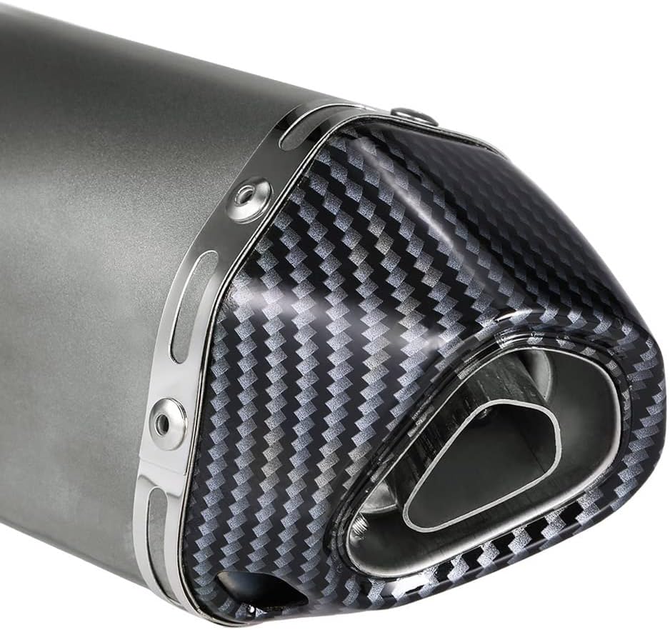 Shkalacar Motorrad Auspuff Universal, Kleiner Sechskant-Fase Modifizierter Endschalldämpfer, 38-51mm