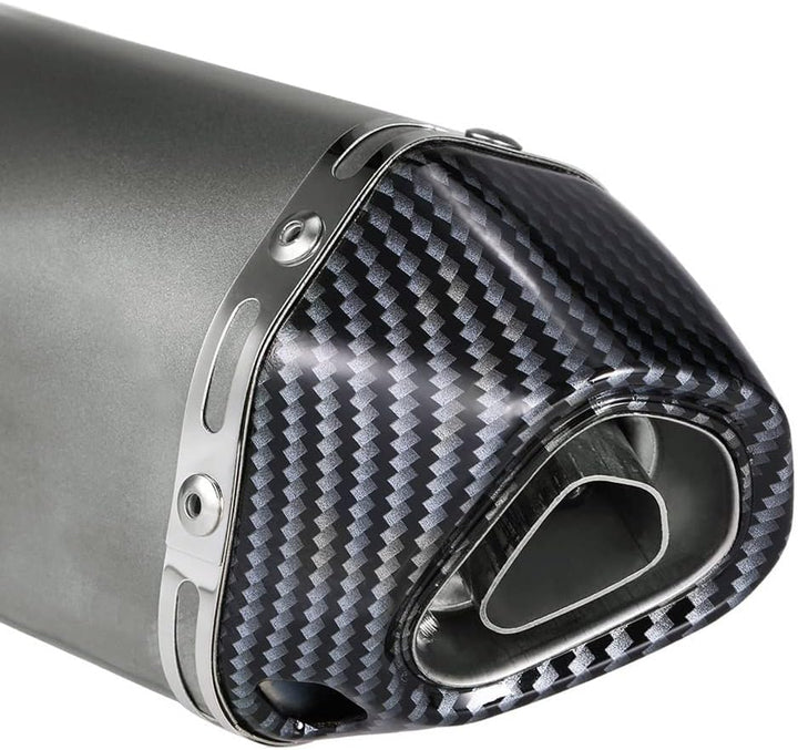 Shkalacar Motorrad Auspuff Universal, Kleiner Sechskant-Fase Modifizierter Endschalldämpfer, 38-51mm
