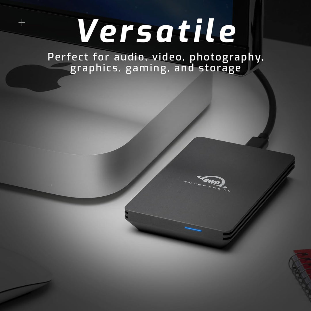 OWC - Envoy Pro FX - 2.0 TB - Thunderbolt 4 bis zu 40 Gb/s, USB 3.2 Gen 2 bis zu 10 Gb/s, bis zu 280