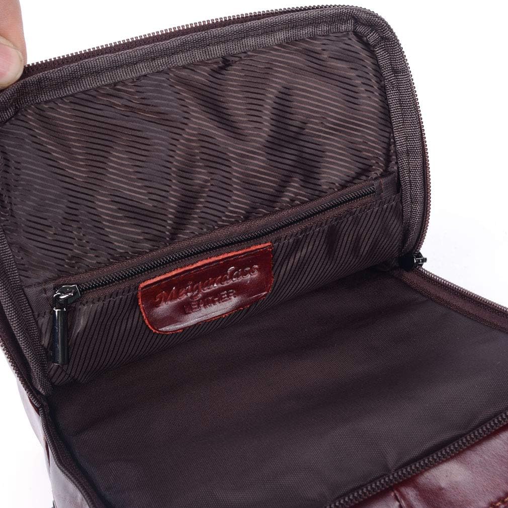 Umhängetasche aus Leder Schulter Crossbody Reisetasche für Herren Frauen 