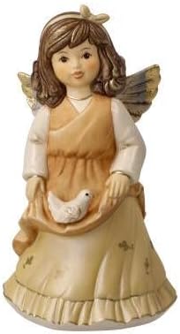Goebel Weihnachtsdekoration Engelsfigur aus Porzellan hergestellt, Masse: 14.5 cm x 8.5 cm x 7.5 cm,