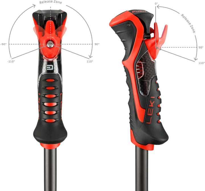 LEKI Airfoil 3D Skistöcke black-anthracite-red 110CM, black-anthracite-red 110CM