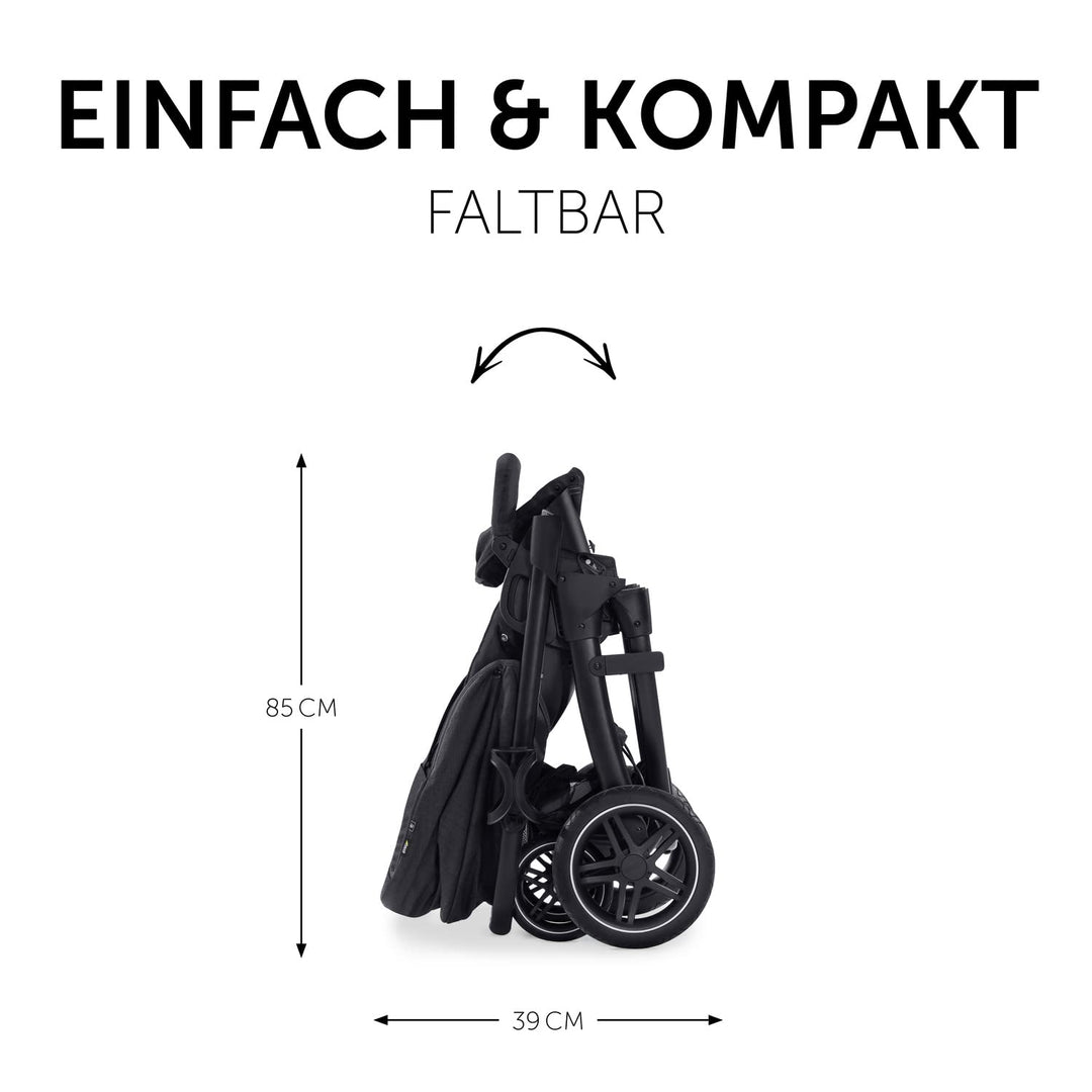 Hauck Kinderwagen 2 in 1 Saturn R Duoset mit Babywanne, Buggy bis 25 kg, Beindecke, Wendbarer Sitz m