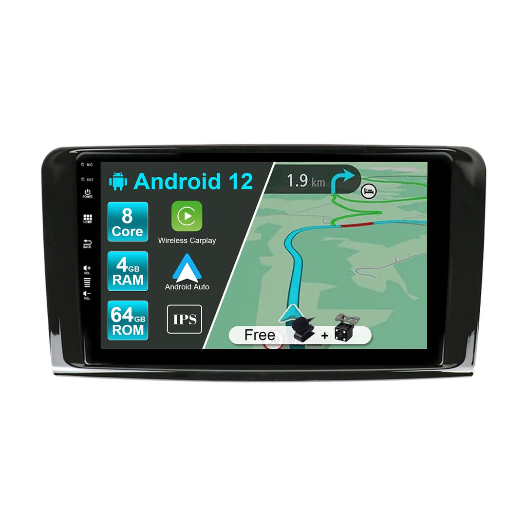 JOYX Android 12 IPS Autoradio Passt für Mercedes Benz ML GL W164 Class - [4G+64G] - Eingebaut DSP/Ca