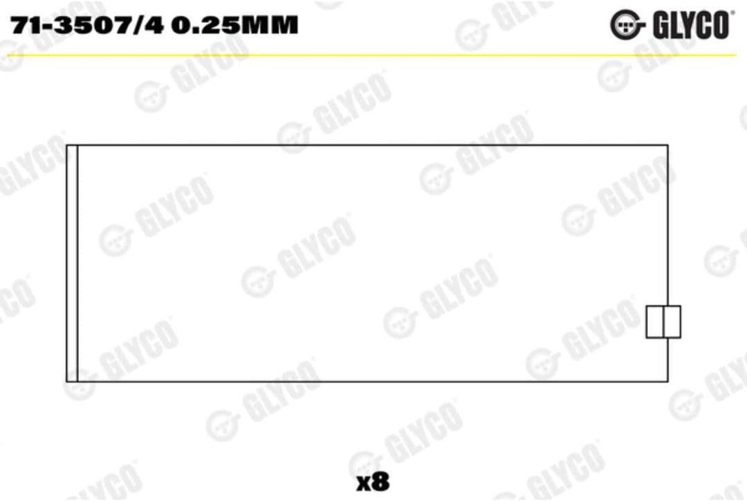 Glyco 71-3507/4 0.25mm Pleuellager