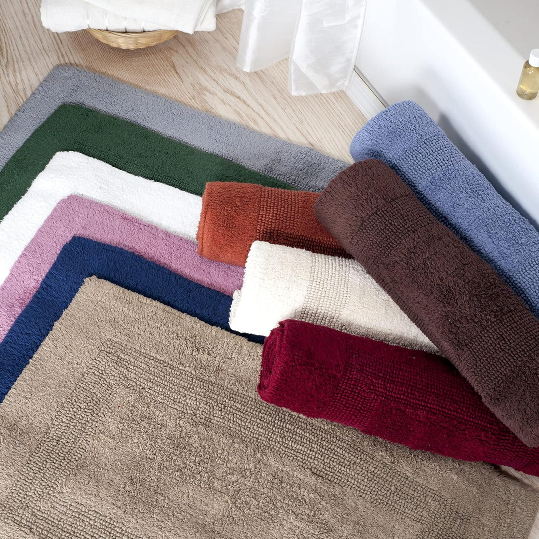 Lavish Home Badematten-Set, Baumwolle, wendbar, weich, saugfähig und maschinenwaschbar, 88,9 x 55,9