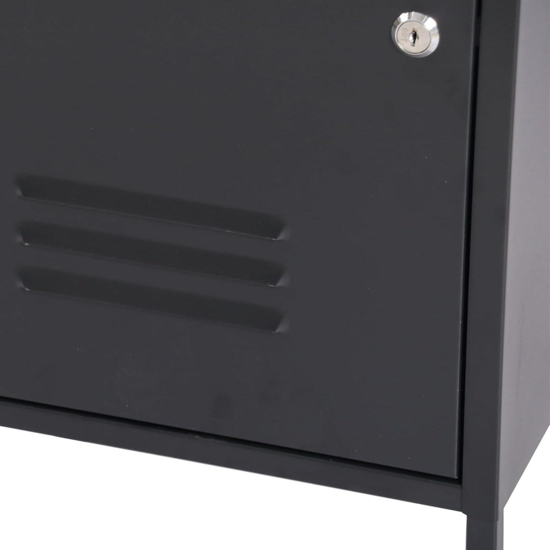 [en.casa] Nachtschrank Hausjärvi Nachttisch 82 x 35 x 35 cm Nachtkästchen Beistelltisch mit 1 Tür Me