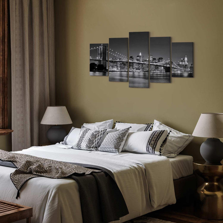 murando - Bilder New York 100x50 cm Vlies Leinwandbild 5 tlg Kunstdruck modern Wandbilder XXL Wandde