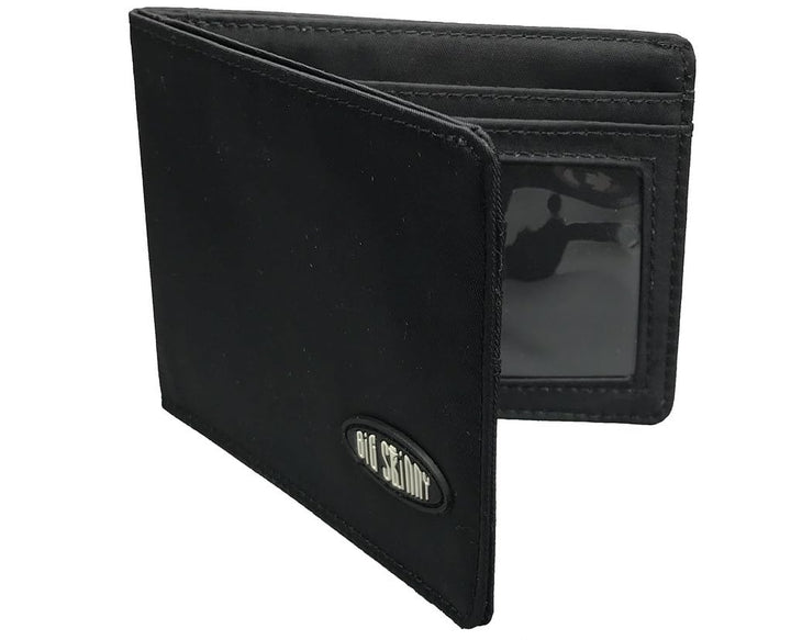 Big Skinny Slimline Herren-Geldbörse, doppelt gefaltet, für bis zu 25 Karten Schwarz, Schwarz