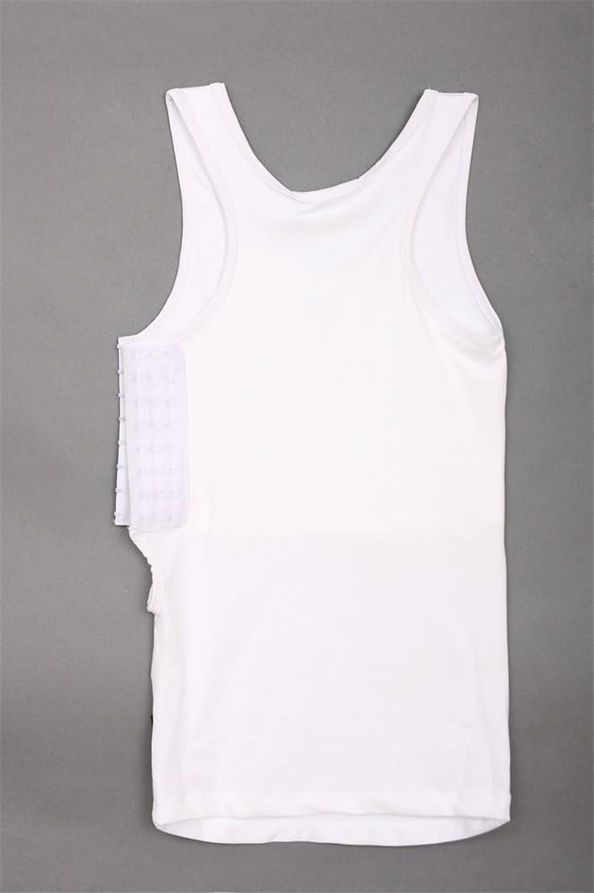 BaronHong Bambuskohle Faser Brust Binder Baumwolle Tank Top für Tomboy Trans Lesbisch 5XL Weiss, 5XL