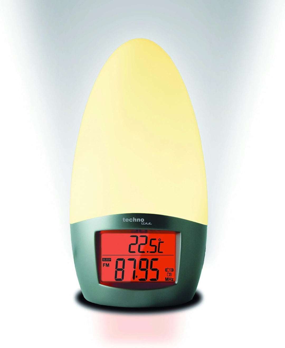 Technoline, WT 493 Radiowecker, weiss-grau, 9,5 x 9,5 x 19,5 cm