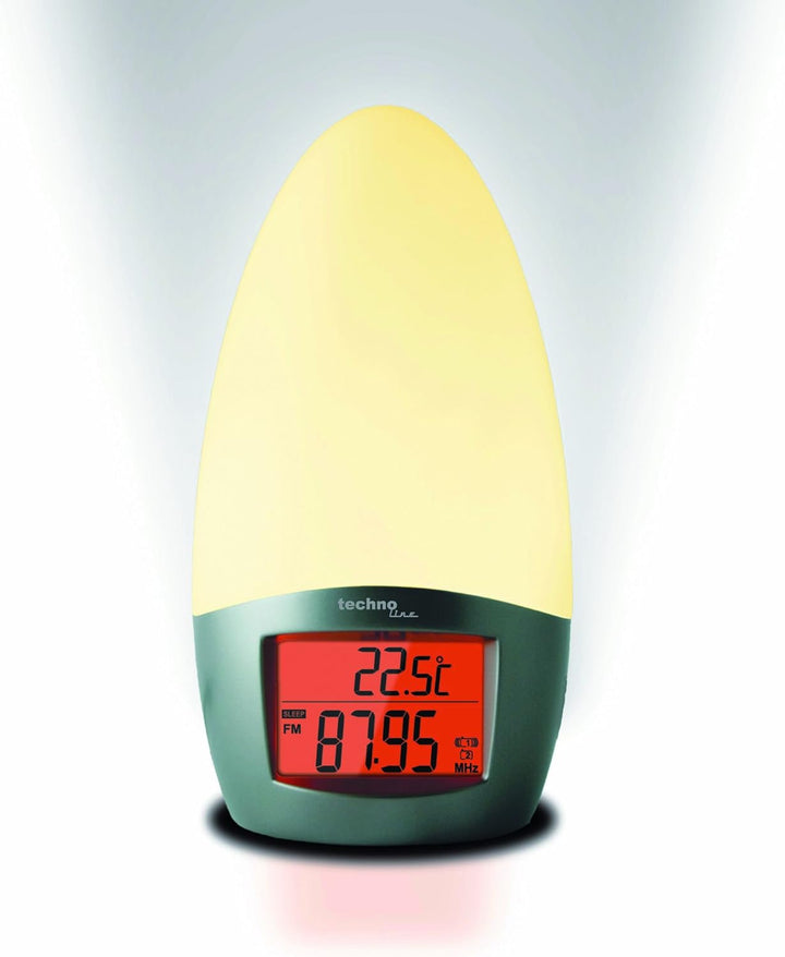 Technoline, WT 493 Radiowecker, weiss-grau, 9,5 x 9,5 x 19,5 cm