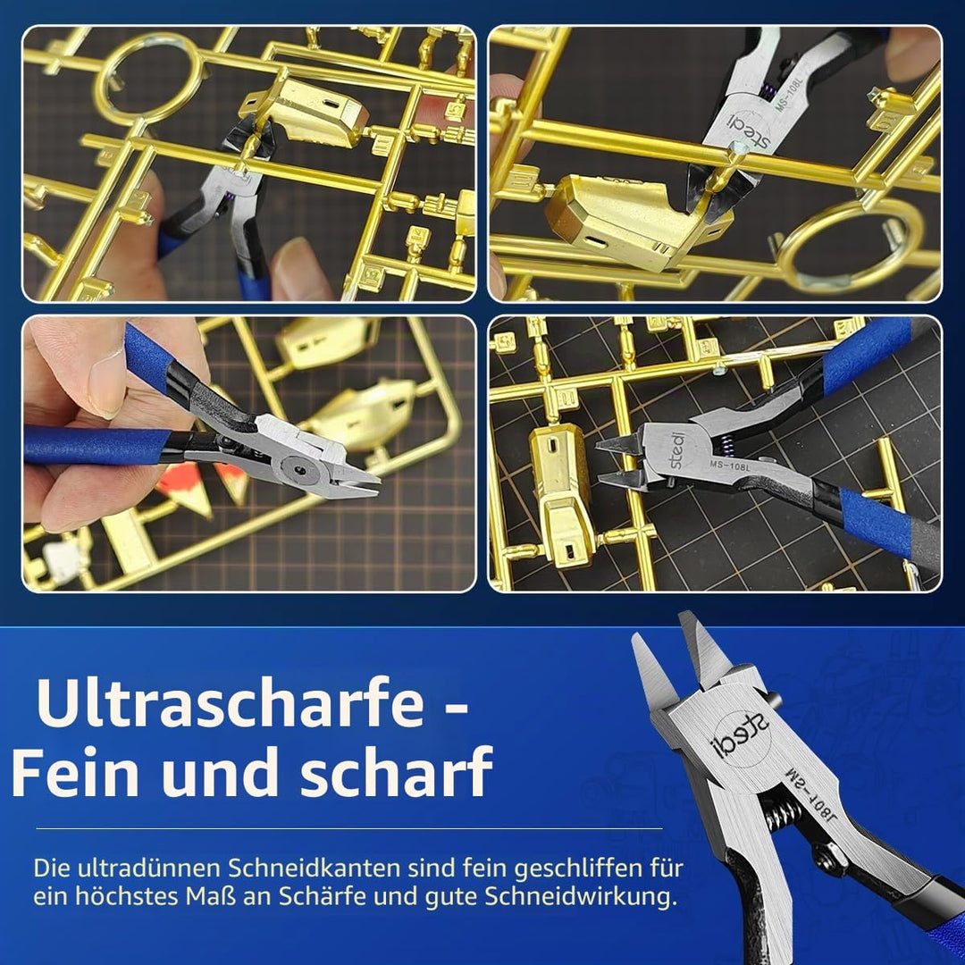 stedi Ultimative Modellzange, [Linke Hand Version] Angusszange Ultradünne einschneidige Hobbyzange f