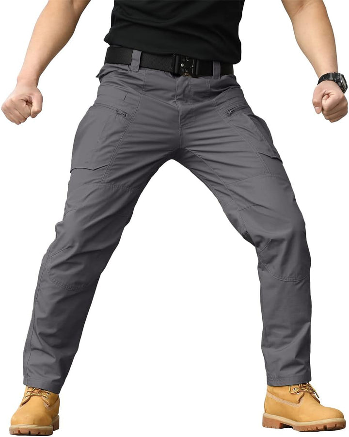 CARWORNIC Herren Taktische Hose wasserdichte Cargo Hose Militär Outdoorhose 30W / 32L Dunkelgrau, 30