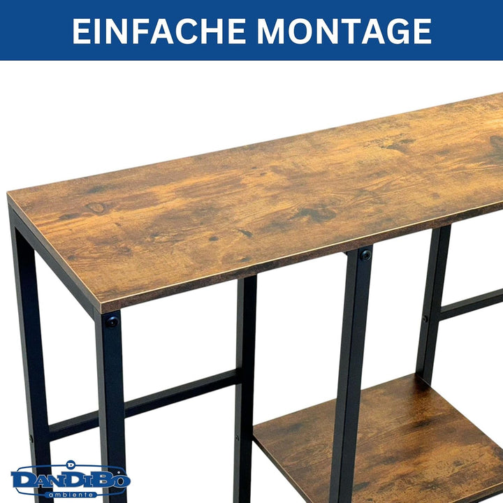 DanDiBo Getränkekistenregal 4 Kisten mit Ablage Holz Metall 96564 Getränkeregal Kistenregal Getränke