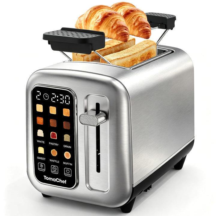 TomaChef 2 Scheiben Toaster mit Touchdisplay, Memory