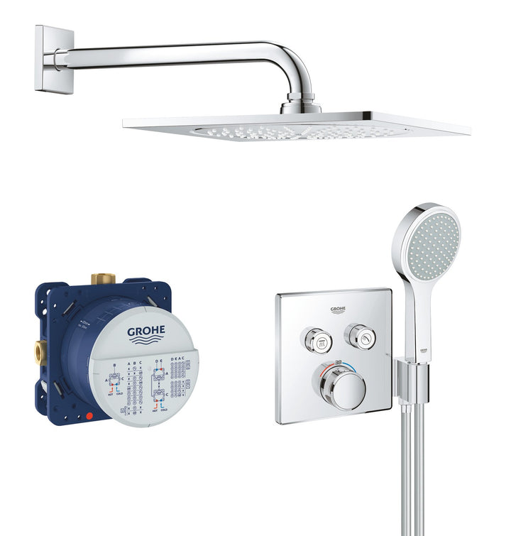 GROHE Grohtherm Smartcontrol - Duschsystem Unterputz (wassersparend, inkl. 2 Absperrventilen & integ