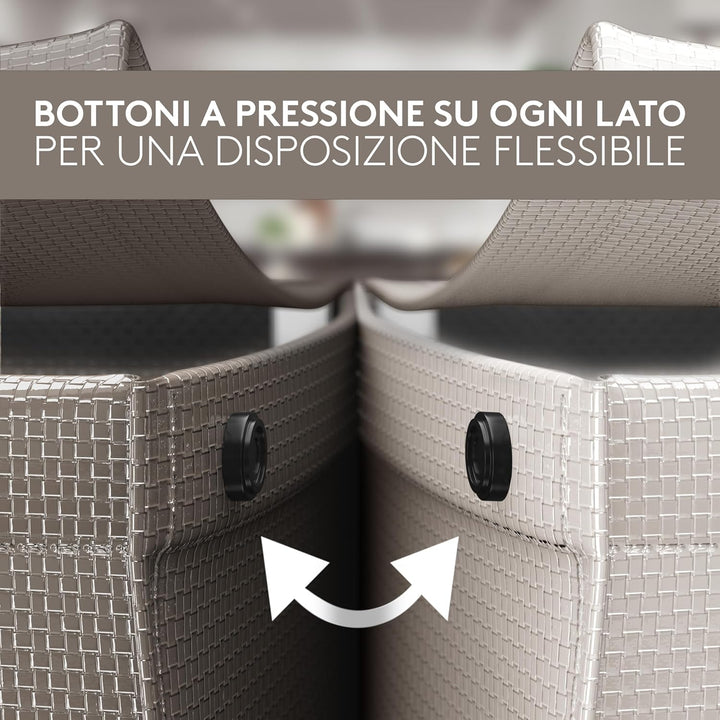 PTMS® Mülleimer 3 Fächer inkl. Deckel - Mülltrennsystem Taschen für Papier, Glas & Plastik - Recycli