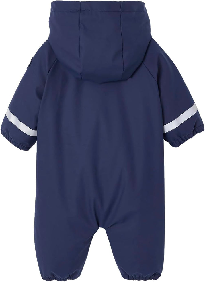 Vertbaudet Baby Regen-Overall mit Fleecefutter und Kapuze, Recycling-Polyester BLEU 68, BLEU 68