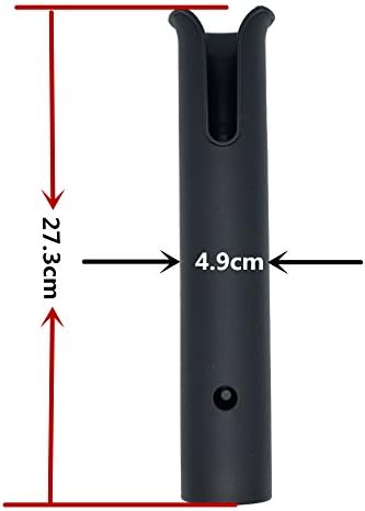 Wall Mounted Fishing Rod Holders Tubes Links Fishing Rod Holder Rack Rests 2-polig, Schwarz, 2-polig
