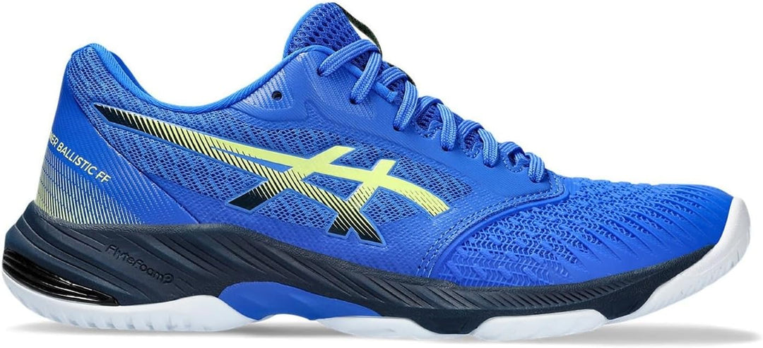 ASICS Herren Netburner Ballistic Ff 3 Sneaker 40 EU Blau Gelb, 40 EU Blau Gelb