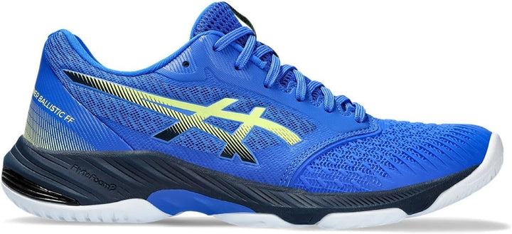 ASICS Herren Netburner Ballistic Ff 3 Sneaker 40 EU Blau Gelb, 40 EU Blau Gelb