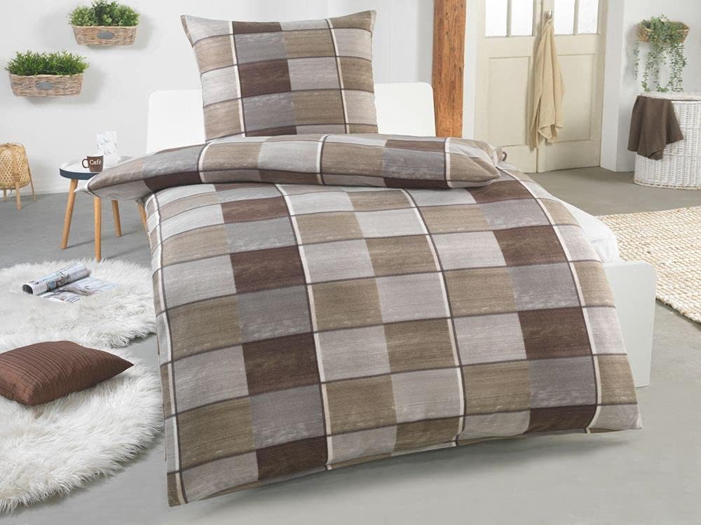 DreamHome Warme Winter Microfaser Thermo Fleece Bettwäsche 135x200 155x220 200x200 Moderne, Grösse:2