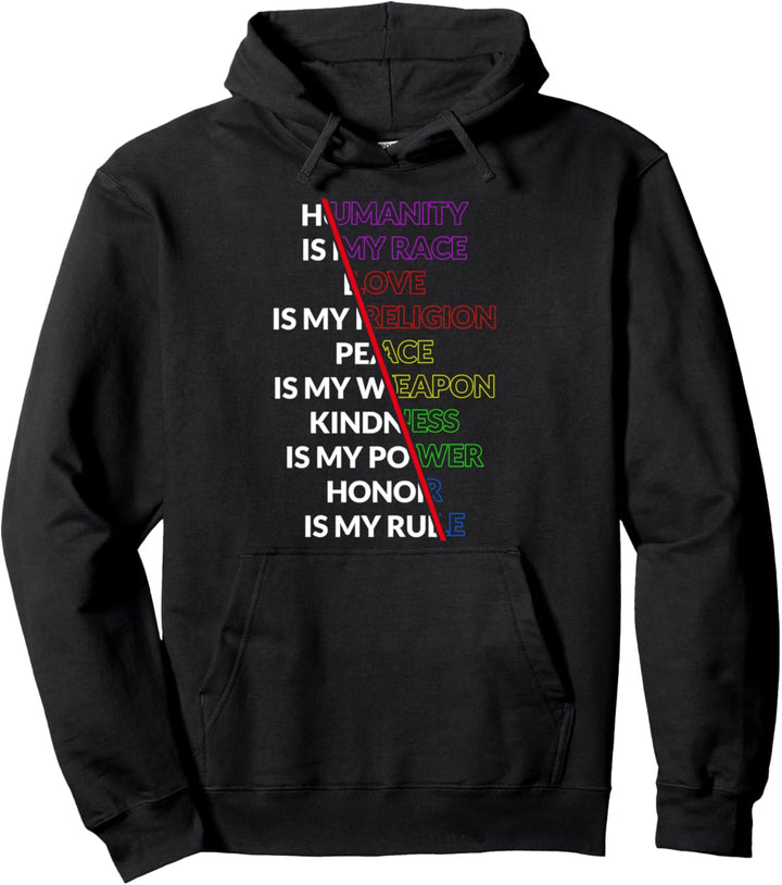 Humanity Is My Race Love Is My Religion Geschenke Pullover Hoodie