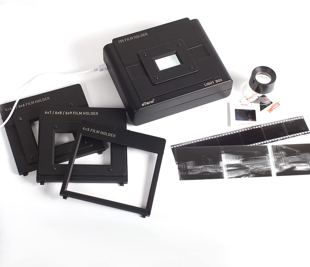 eTone LED Film Diabetrachter Film-Betrachter Light Box mit 10-fache Lupe