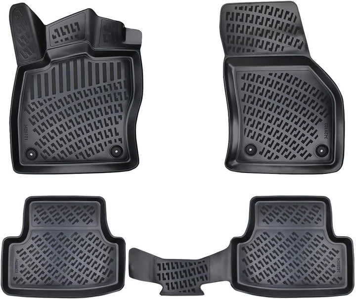Rizline Passgenau 3D Fussmatten Auto Kompatibel mit Volkswagen Golf 7 2013-2020 Auto Zubehör 1. Und