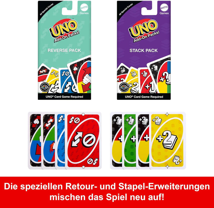 Mattel Games UNO Kartenspiel mit Zwei Erweiterungssets und Sammelmetalldose für Kinder, Erwachsene u