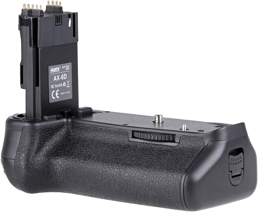 ayex Batteriegriff Kompatibel mit Canon EOS 6D ähnlich BG-E13 + 2X LP-E6N Akku + 1x USB Dual Ladeger