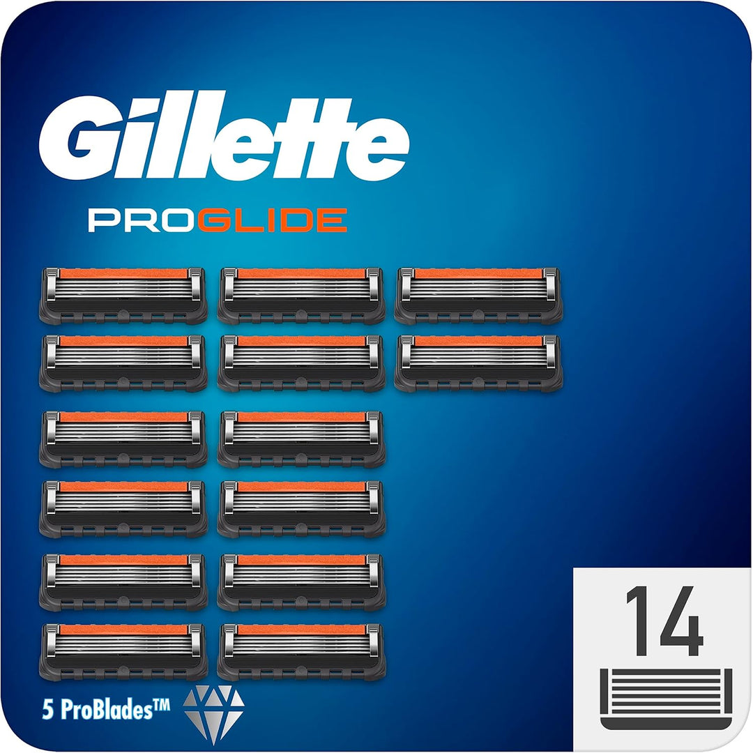 Gillette Fusion 5 ProGlide Rasierklingen mit Trimmer für Präzision und Gleitbeschichtung, 14 Ersatzk