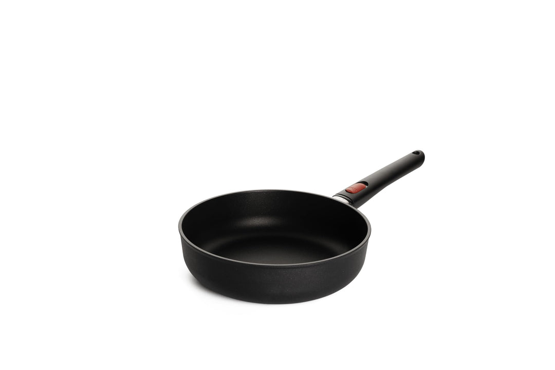 Woll Eco Lite QXR Hochrandpfanne - Induktiv - Ø 24 cm, 7 cm hoch, mit abnehmbarem Stiel - Geeignet f