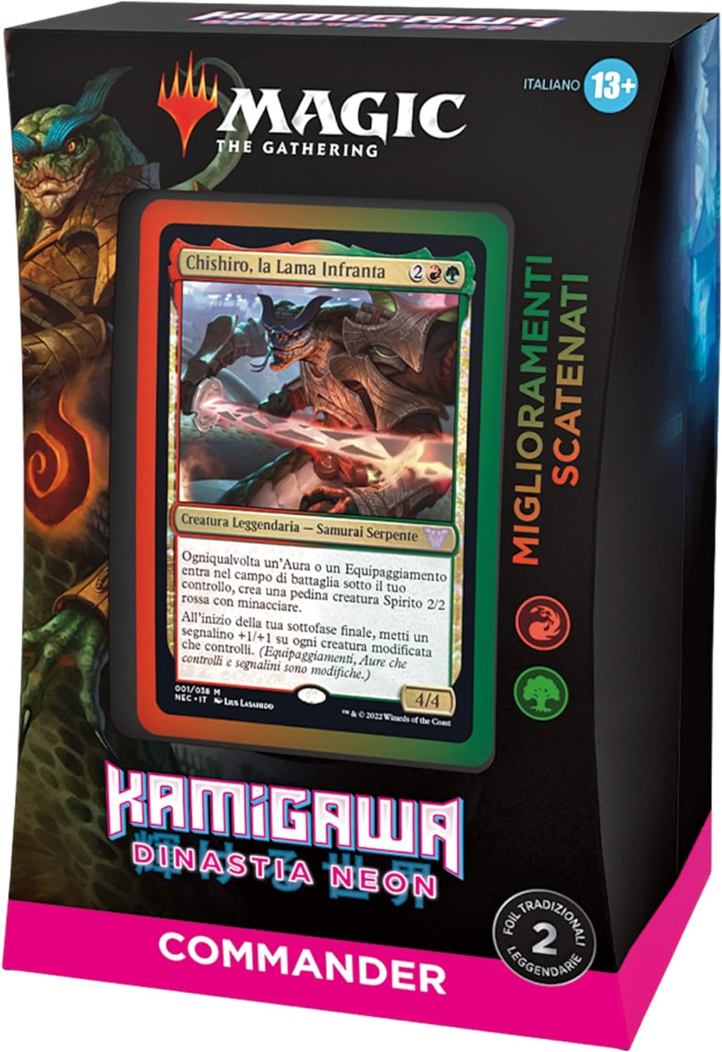 Magic The Gathering Kamigawa: Dinastia Neon C92101030 Magic:_l'Adunanza Commander Deck, Grün-Rot