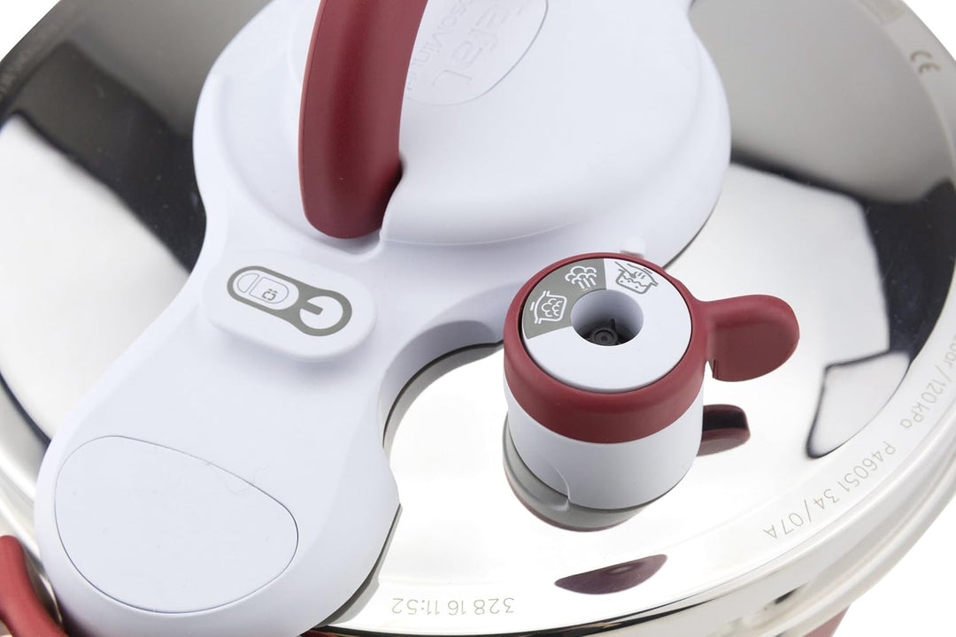 Tefal P46207 | Clipso Minut' Perfect Schnellkochtopf | mit Garbkorb und Timer | 6Liter | edelstahl/w
