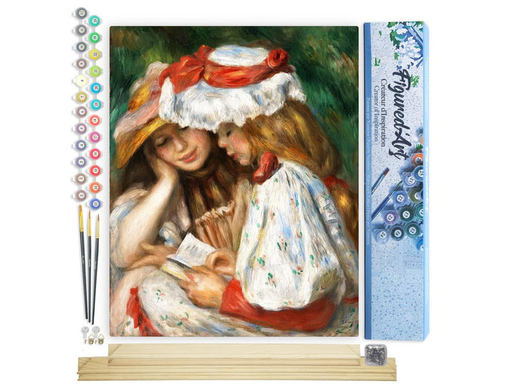 Figured'Art Malen Nach Zahlen Erwachsene Mit Rahmen Zwei Lesende Mädchen - Renoir - Paint by Numbers