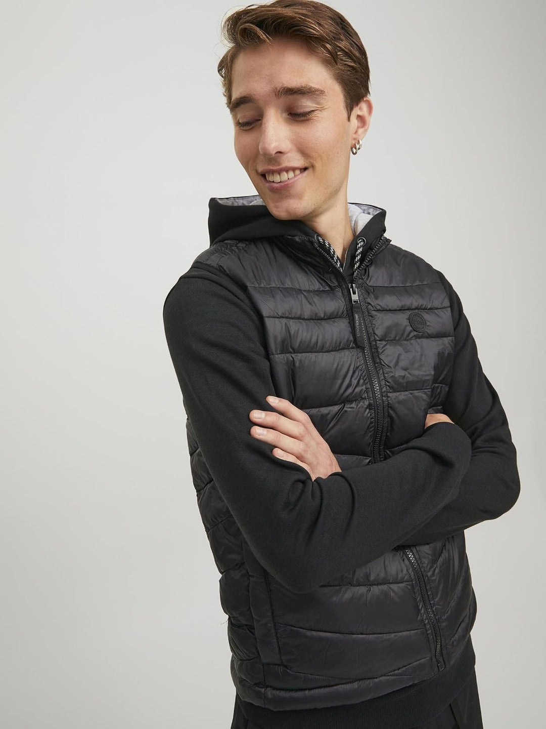 JACK &amp; JONES Herren Jjehero Bodywarmer Collar Noos Quilted Jacket XL Schwarz, XL Schwarz