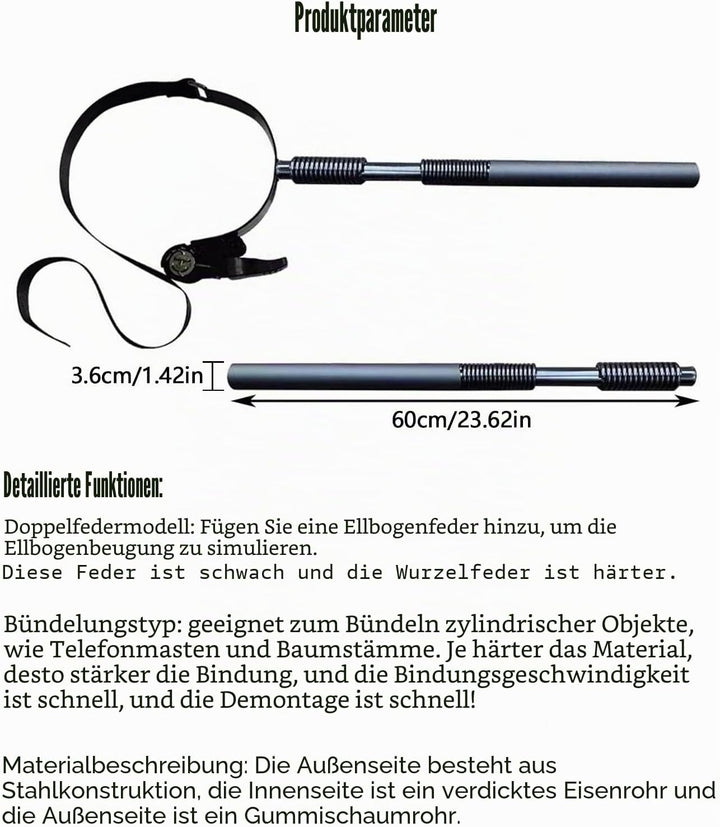 Wing Chun Attrappe für Kampfsport, Tragbarer Wing Chun Dummy, Training Wooden Attrappe mit Federarm,