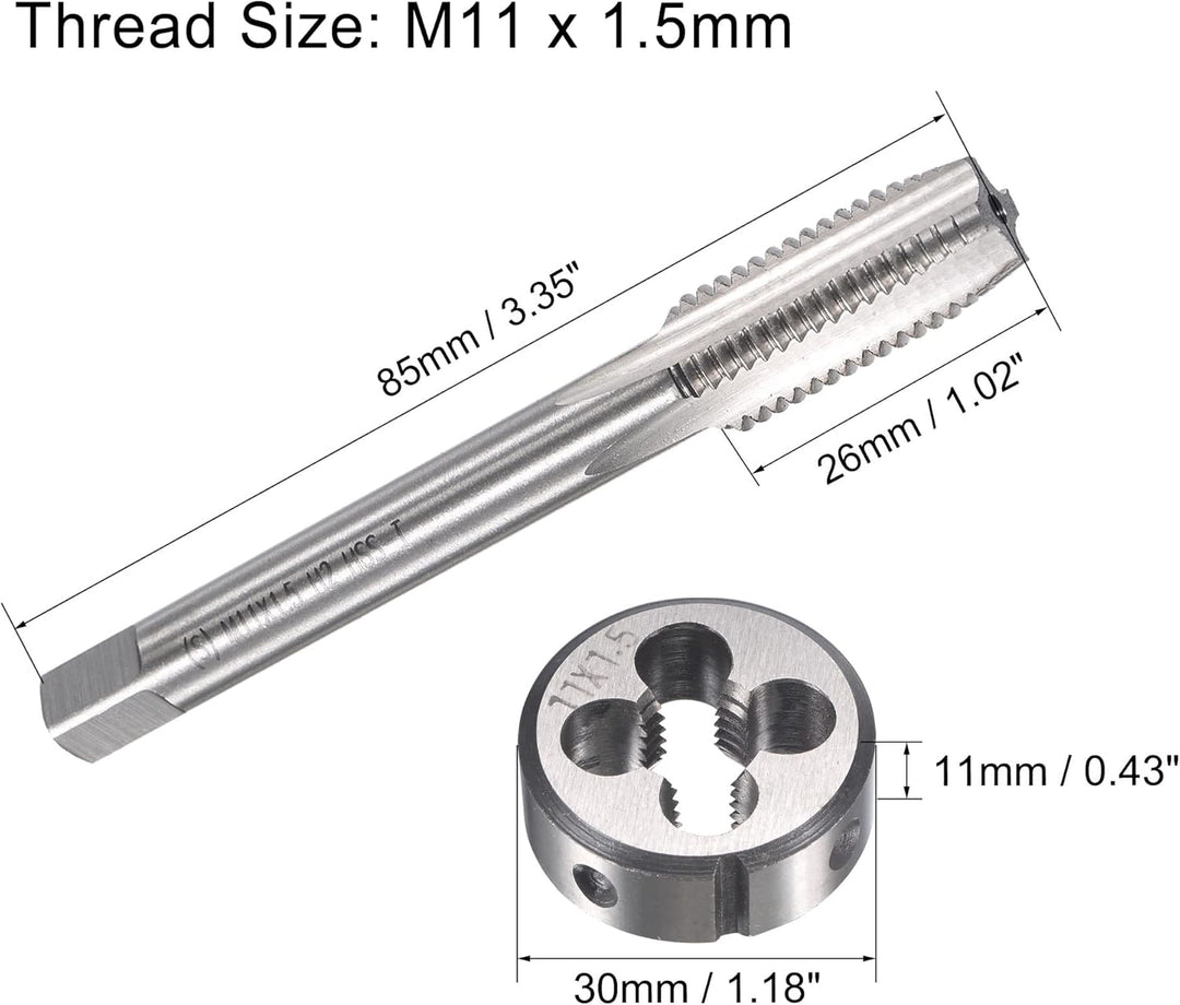 sourcing map Gewindebohrer M11 x 1,5mm Gewindebohrer mit Legierungswerkzeug M11 x 1.5mm, M11 x 1.5mm