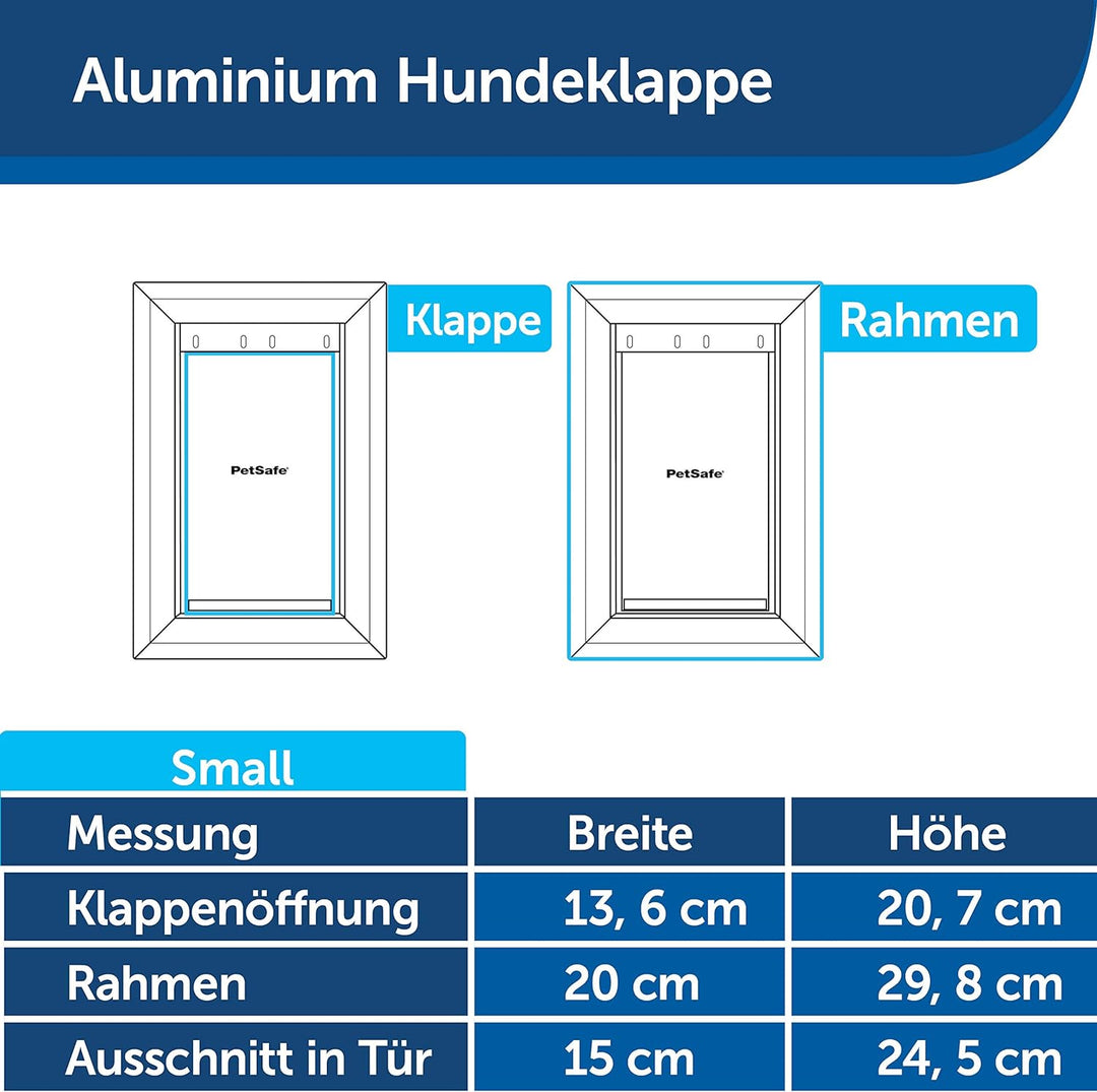 PetSafe Staywell Aluminium-Haustiertür, Mit Magnetverschluss und 2 Verschlussoptionen, Für Haustiere