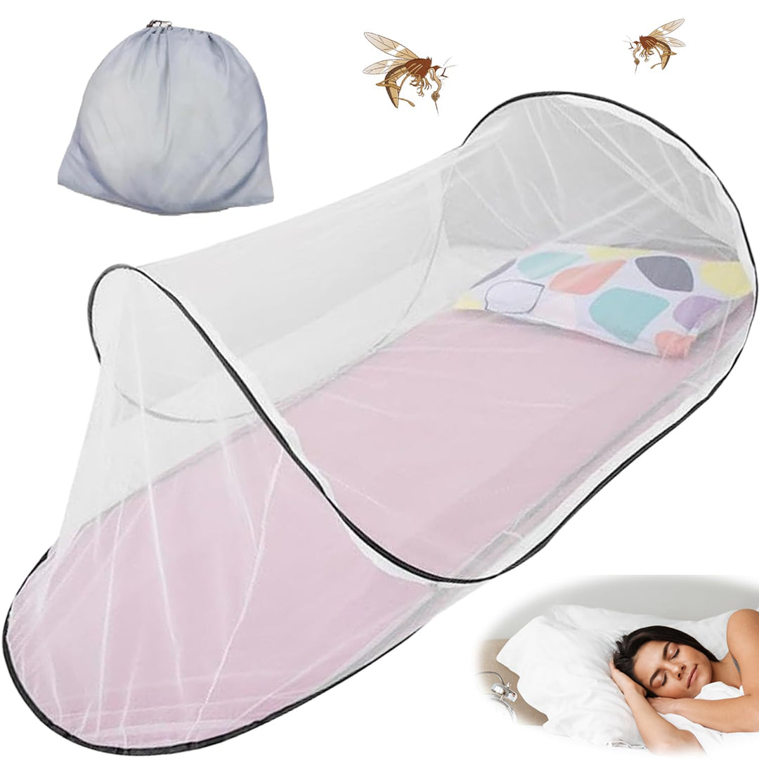 Pop Up Moskitonetz Bett, 200 x 80 x 56 cm Faltbares Moskitonetz, Faltbares für Einzelbett, für Bett,