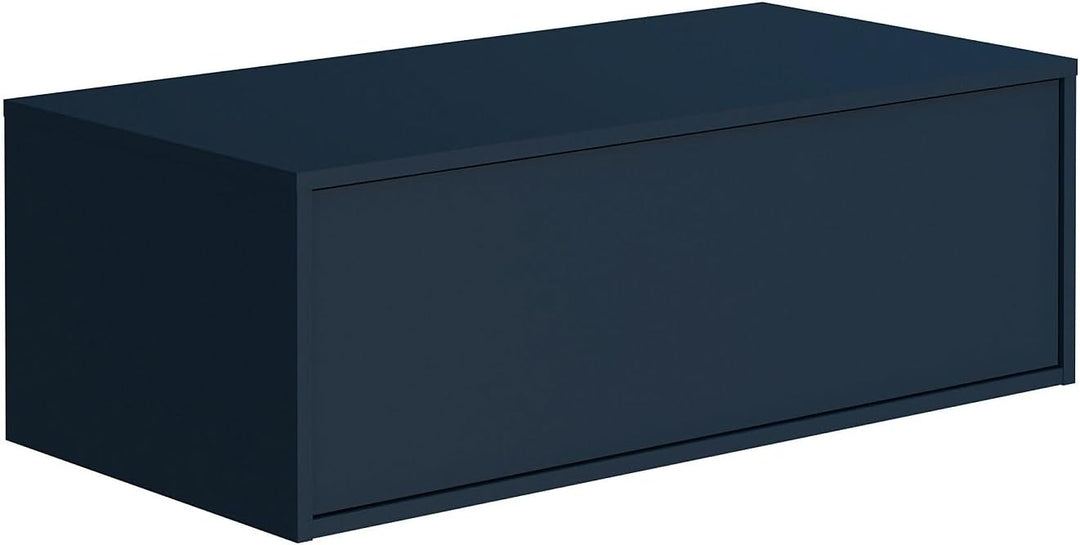 Vente-unique - Waschbeckenunterschrank hängend - Farbe Dunkelblau - 94 cm - TEANA II